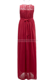 Elegant Long Maternity Maxi Dress With Lace For Sale
