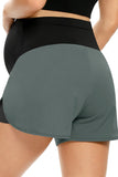 Fashion Over Belly Maternity Workout Shorts Yoga Running Bottoms