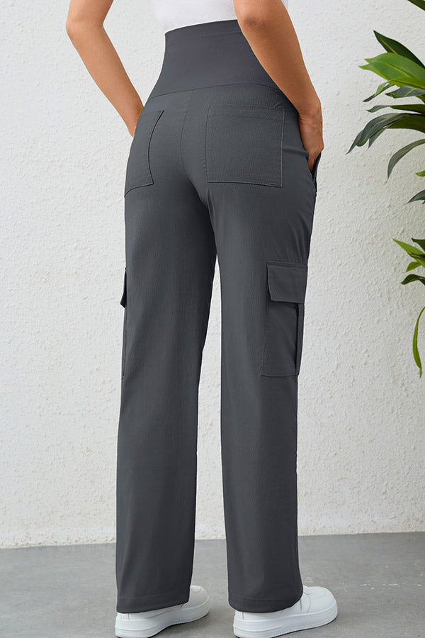 Quick-Dry Pockets Maternity Cargo Pants Pregnancy Hiking Pants