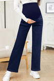 Straight Leg Relaxed Fit Pregnancy Denim Maternity Work Pants