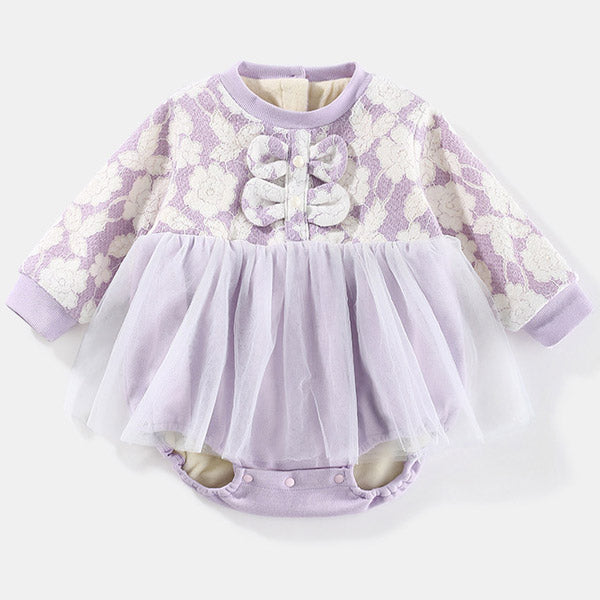 baby tulle dress long sleeve 3M-24M] Baby Girls Bow-knot Tulle Dress Long Sleeves Romper – Glamix  Maternity