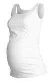 Casual Solid Maternity Tank Top White / S Tops
