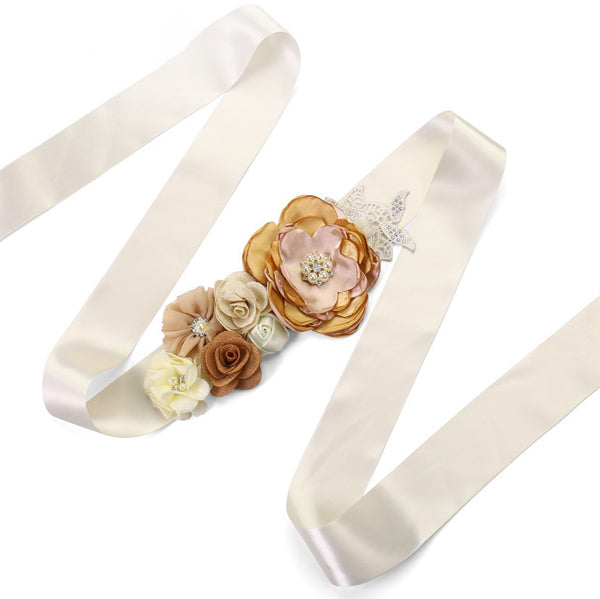 Floral Wedding Belt Flower Girl Sashes Glamix Maternity Floral Wedding Belt Flower Girl Sashes Glamix Maternity