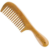 Natural Green Sandalwood Wide Tooth Handmade Hair Comb