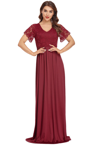 Maternity Dress For Photoshoot Pinkblush Magenta Lace Overlay