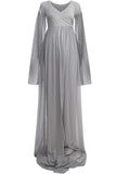 Strapless Sweatheart Off-the-shoulder Chiffon Maternity Gown