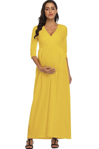 Maxi Wrap Nursing Long Maternity Dress Glamix Maternity Maxi Wrap Nursing Long Maternity Dress Glamix Maternity