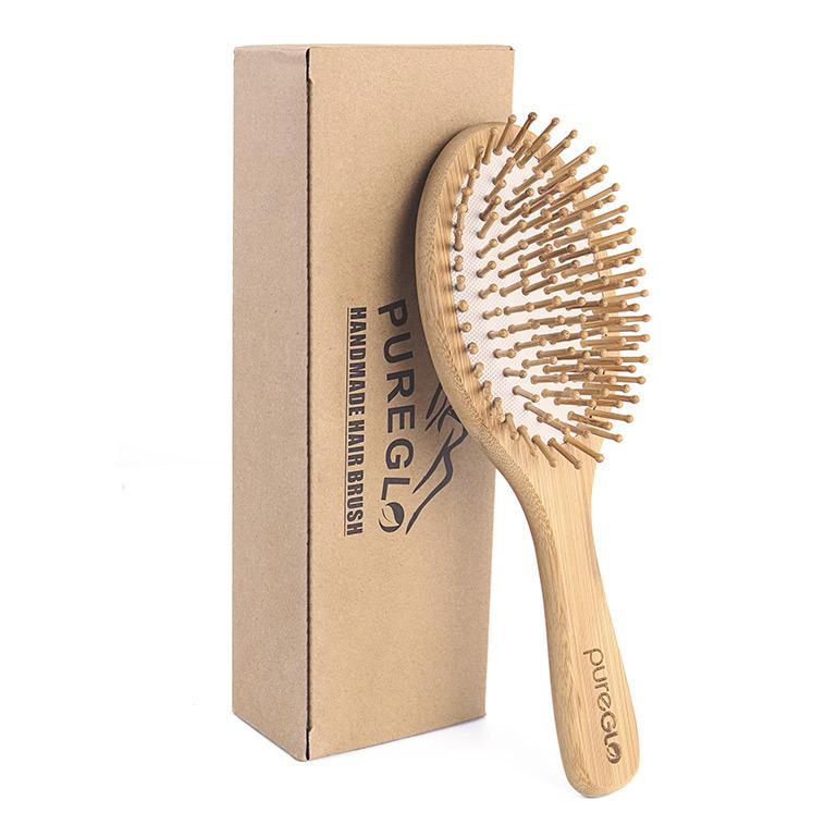 Natural Bamboo Paddle Hair Brush Oval