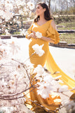 Off-the-shoulder Mermaid Maternity Photoshoot Gown