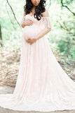 Off Shoulder Lace Maternity Photoshoot Dress