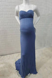 Pregnancy Strapless Sweetheart Flare Maternity Gown