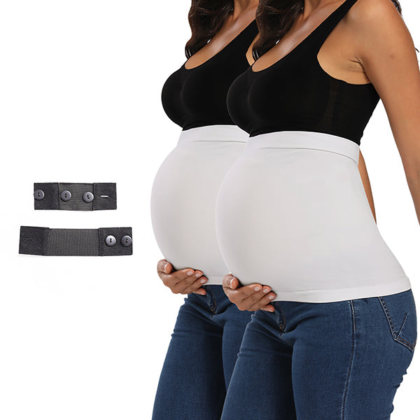 Seamless Non-slip Maternity Belly Band With Pants Extender