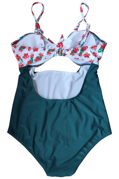 Sexy Maternity One-Piece Plus Size Printed Swimsuit