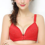 Snap Button Lace Overlay Maternity and Nursing Bra
