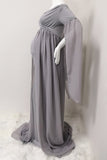 Strapless Sweatheart Chiffon Maternity Gown