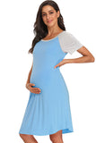 Two-tone Maternity & Nursing Sleep Nightgown