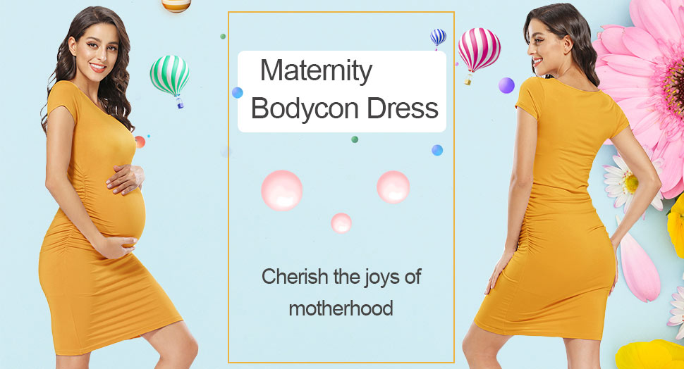 Soft Maternity Bodycon Dress