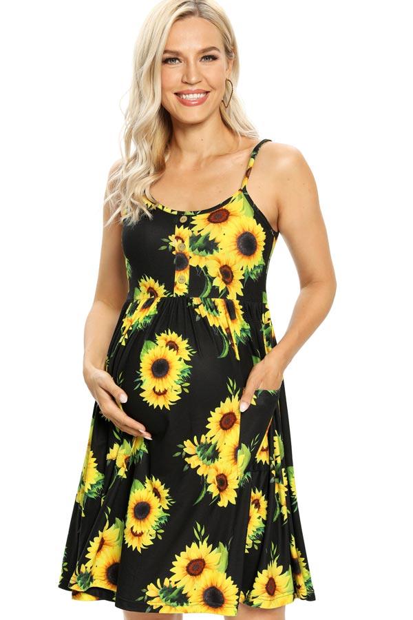 Top Maternity Sunflower Dresses