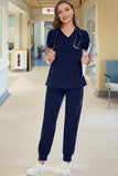 6 Pockets Pregnancy Workwear Jogger Maternity Scrubs Pants