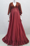 Boho Vintage Lace Maxi Maternity Long Dress Photoshoot Gown