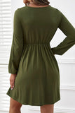 Casual Maternity Buttoned Short Dress With Sleeves