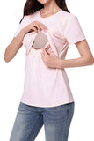 Double Layer Comfortable Nursing Top Short-Sleeved Pajamas