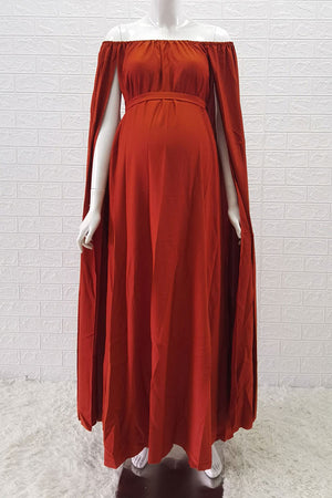Fashion A-line Off-the-shoulder Maternity Dress