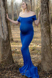 Fashion Off-the-shoulder Mermaid Maternity Photoshoot Dress