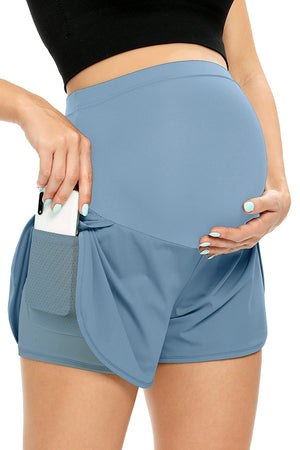 Fashion Over Belly Maternity Workout Shorts Yoga Running Bottoms