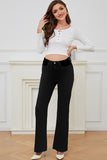 Mid-Rise Stretchy Bell Bootcut Maternity Jeans Pregnancy Pants