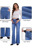 Mid-Rise Stretchy Bell Bootcut Maternity Jeans Pregnancy Pants