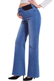 Mid-Rise Stretchy Bell Bootcut Maternity Jeans Pregnancy Pants