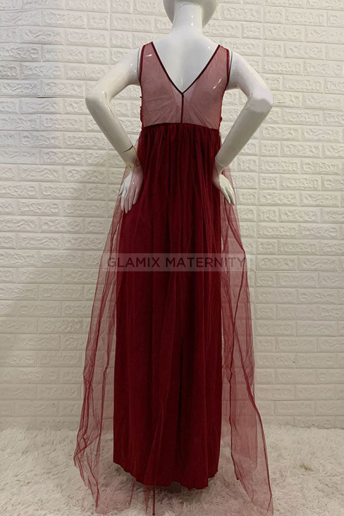 New Lace Sleeveless A-line Maternity Baby Shower Dress