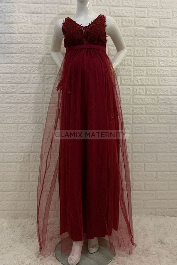 New Lace Sleeveless A-line Maternity Baby Shower Dress New Lace Sleeveless A-line Maternity Baby Shower Dress