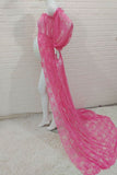Off-the-shoulder Sleeves See-through Lace Maternity Photoshoot Dress