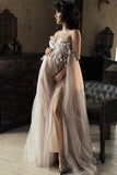 Off-the-shoulder Tulle Lace Sexy Maternity Photoshoot Dress