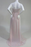 Off-the-shoulder Two-tone High Slit Maternity Photoshoot Dress