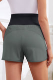 Over Belly Athletic Workout Casual Running Maternity Shorts