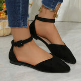 Plus Size Pointed Toe Flats Suede Women Shoes