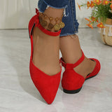 Plus Size Pointed Toe Flats Suede Women Shoes