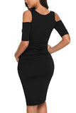 Sexy Cutout Short Sleeves Maternity Bodycon Dress