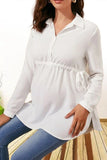 Soft Buttoned Pregnancy Shirt Maternity Top