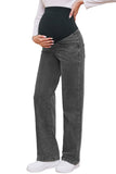 Straight Leg Relaxed Fit Pregnancy Denim Maternity Work Pants