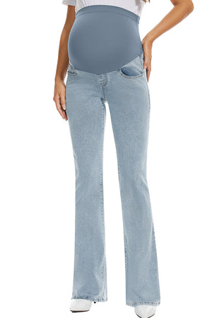 Stretch Maternity Bootcut Jeans Bell Bottoms Flare Denim Pants
