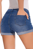 Under Belly Maternity Lounge Denim Shorts Pregnancy Jeans