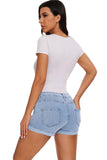 Under Belly Maternity Lounge Denim Shorts Pregnancy Jeans