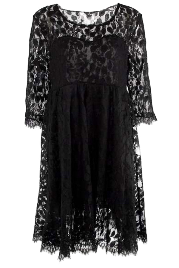 Vintage Long Sleeves Lace Short Maternity Dress
