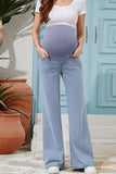 Wide Leg Maternity Jeans Bootcut Stretchy Pregnancy Denim Pants
