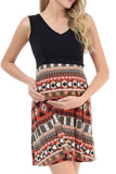 Fit And Flare Print Nursing Maternity Short Dress