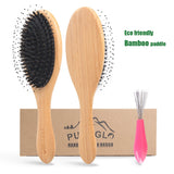 Natural Bamboo Paddle Boar Bristle Hair Brush